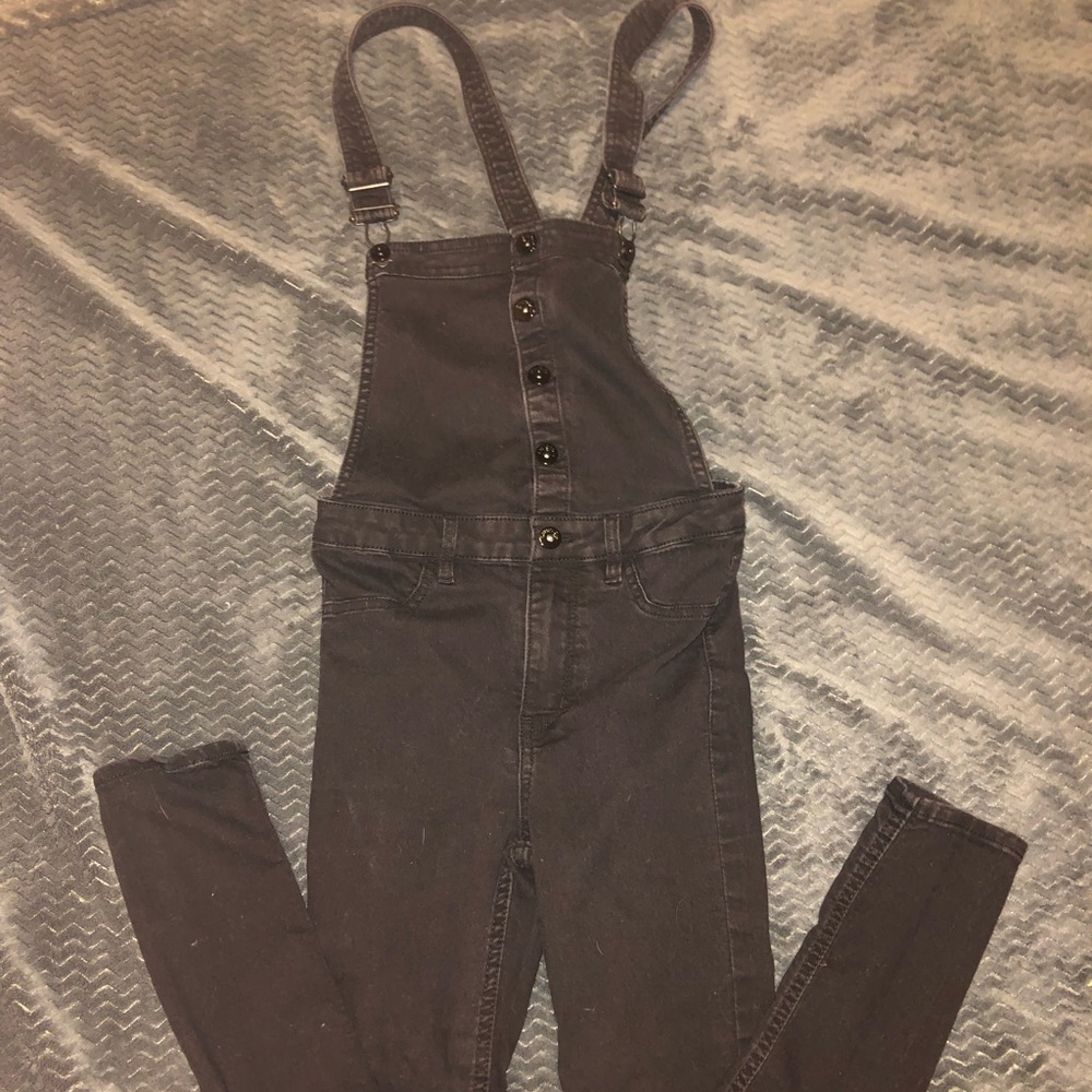 Black Long Overalls